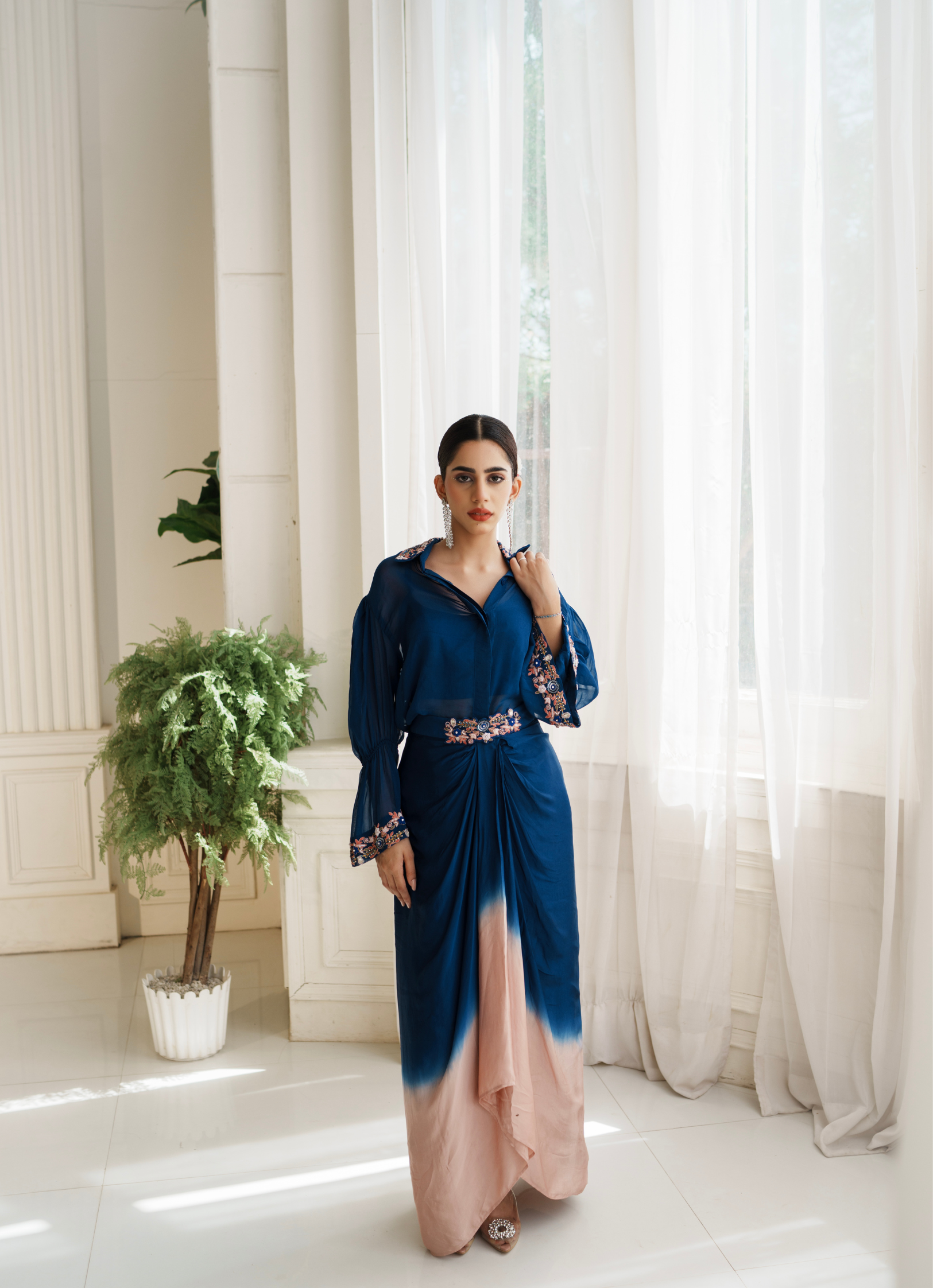 Chandani SATIN & ORGANZA SKIRT SET