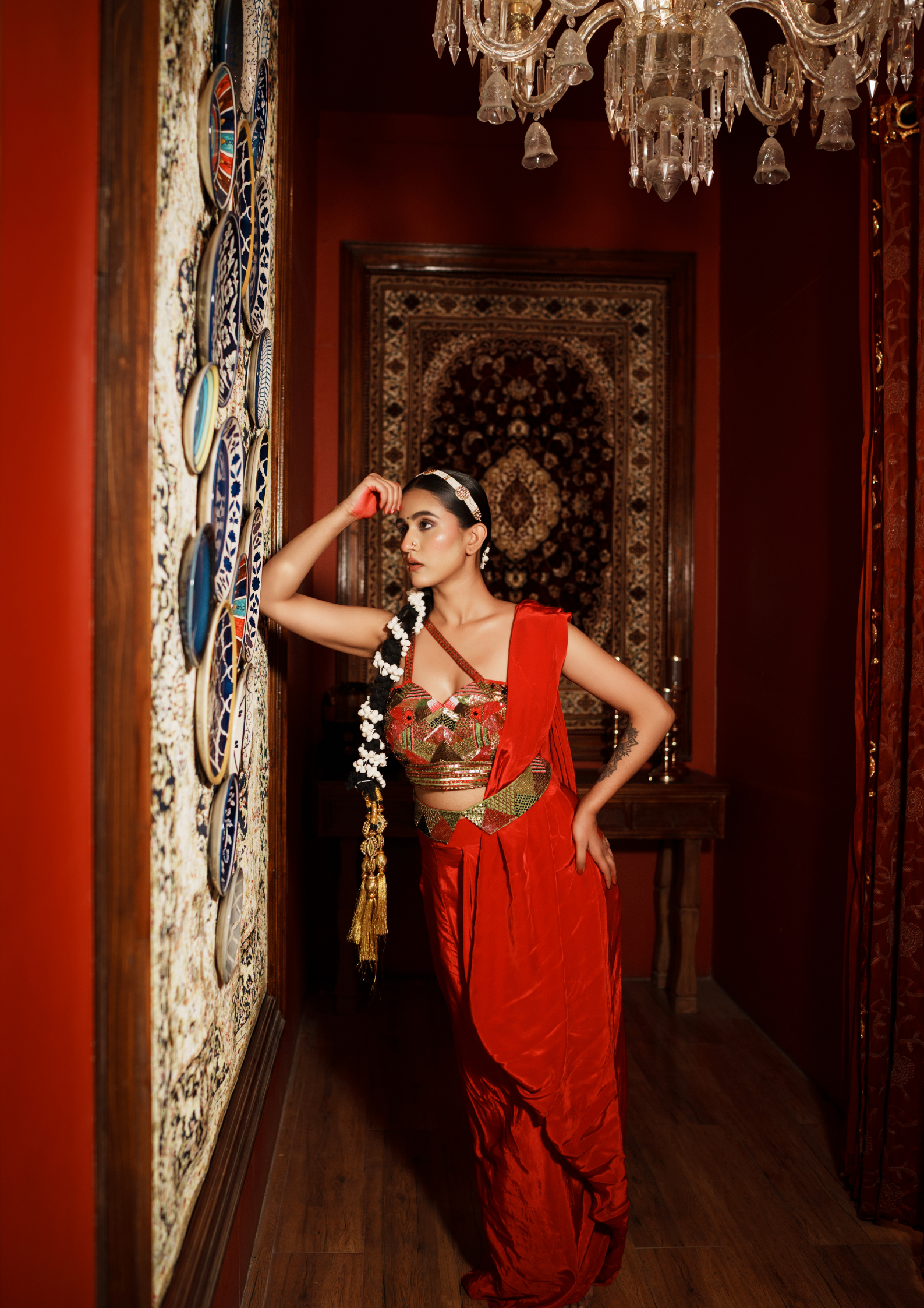 MAYURI CREPE SILK DRAPE SAREE