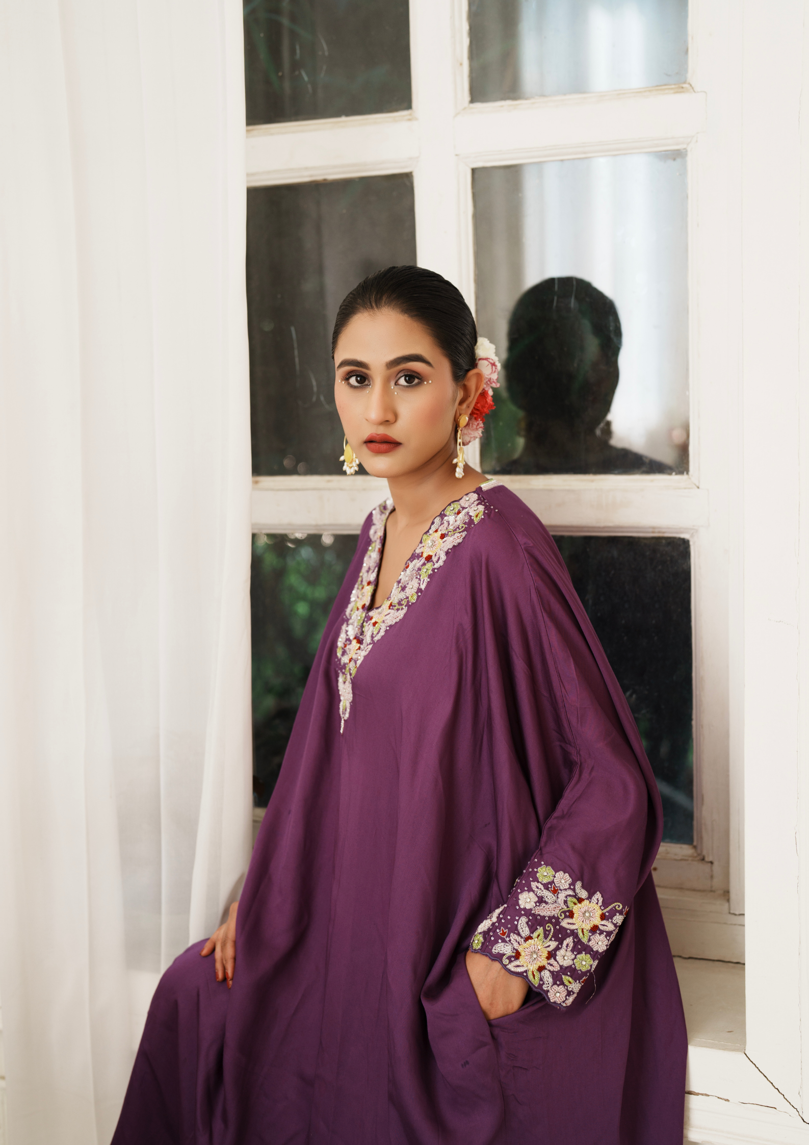 AMETHYST SATIN KURTA SET