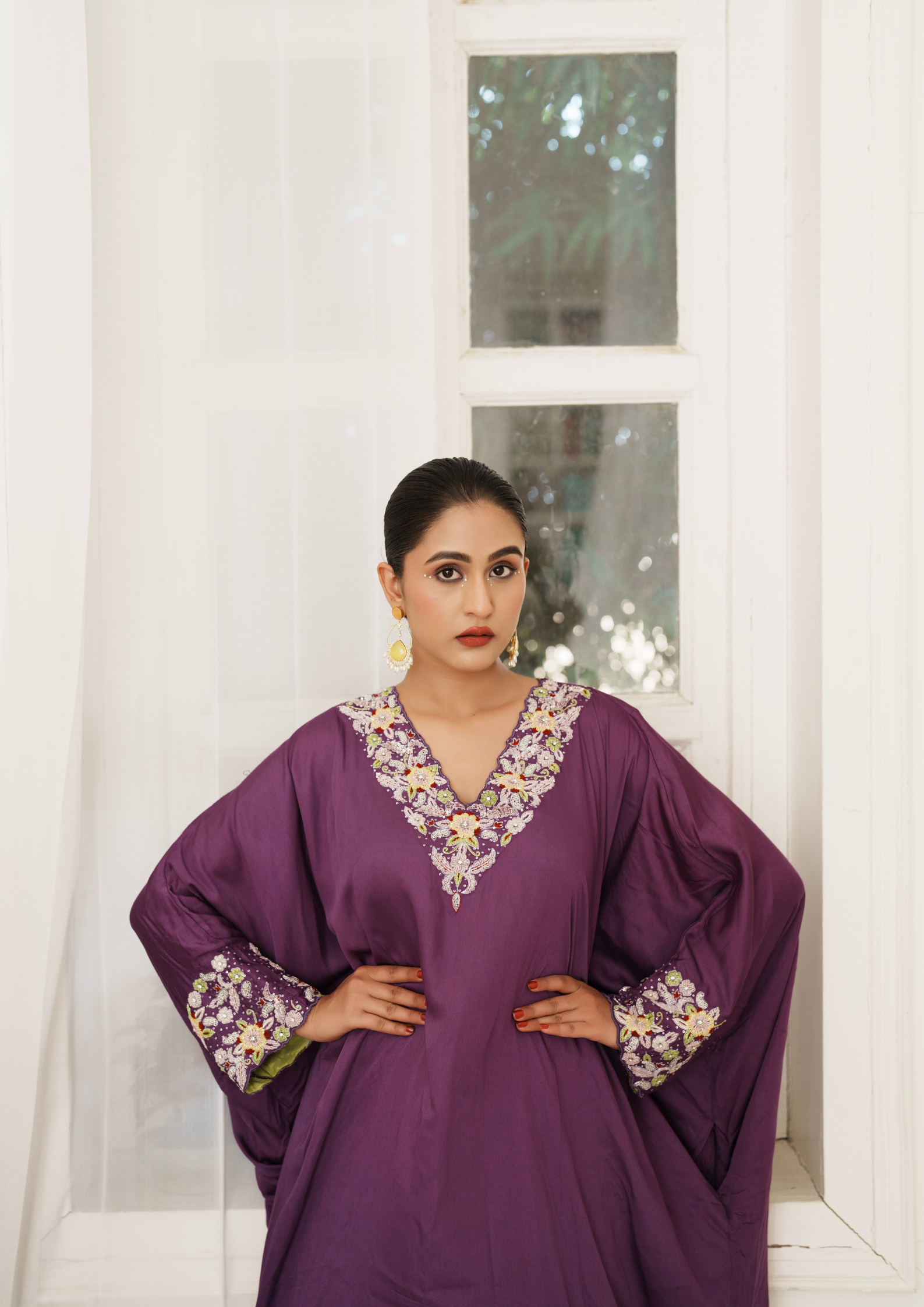 AMETHYST SATIN KURTA SET