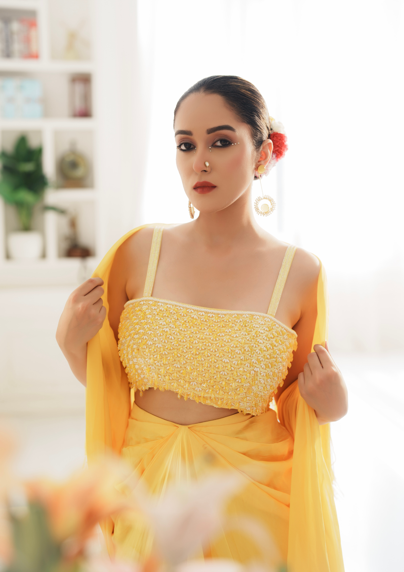 VIVANTA ILLUMINATING YELLOW SKIRT SET